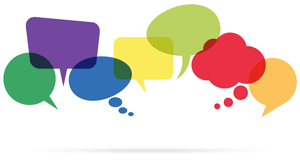 Graphic of word balloons.