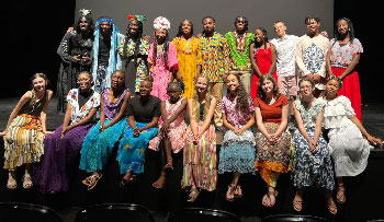 Cast of Star Center Theatre production of "Once On This Island JR"