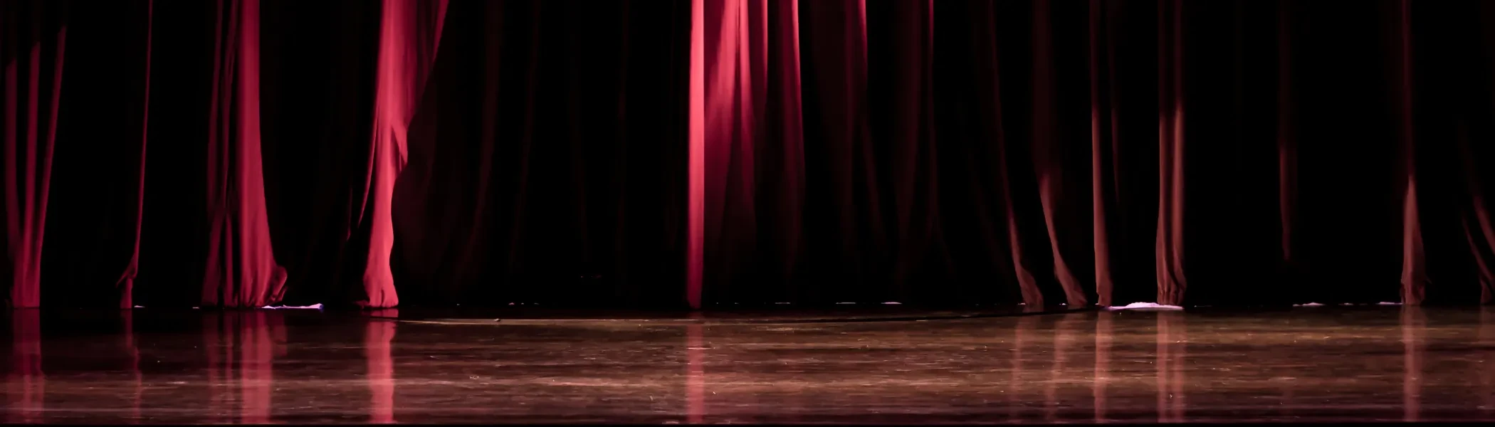 Empty Stage with red curtains